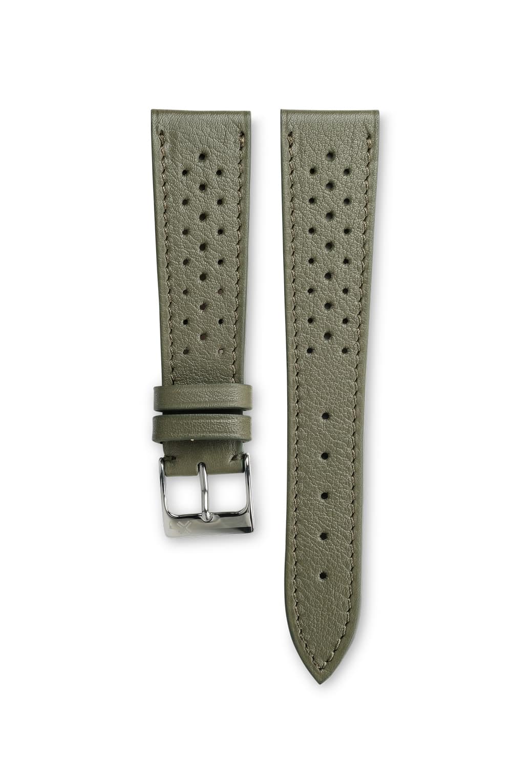 Black Canvas With Green Stitching Strap - 22mm