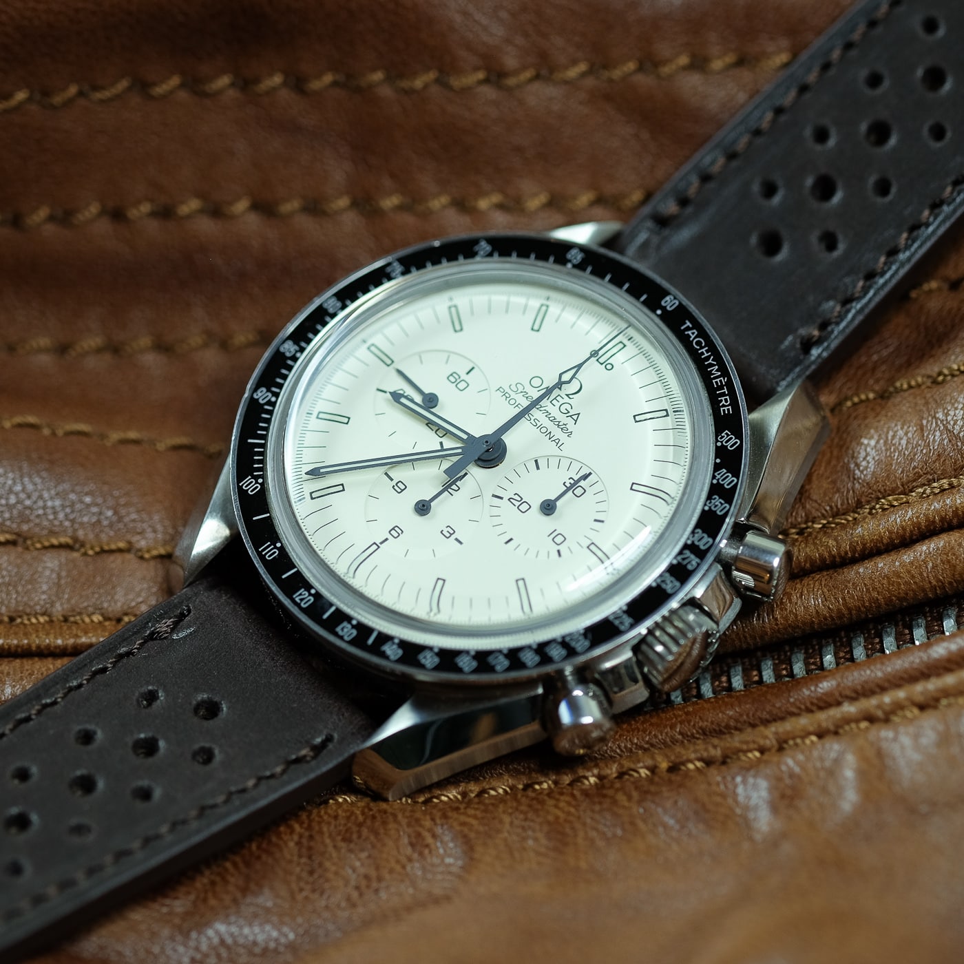 speedmaster racing leather strap