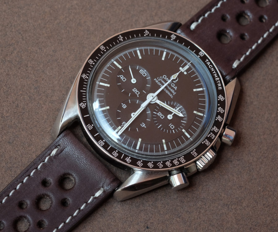 omega speedmaster chocolate dial